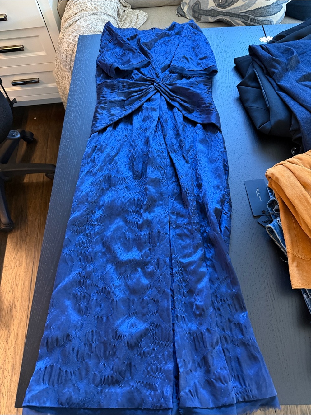 Jason Wu Royal Blue Twist-Front Maxi Dress